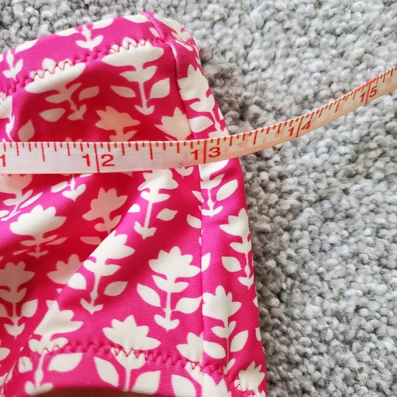 J.Crew floral moderate coverage high waist bikini bottoms, small, pink - Picture 7 of 10